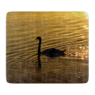 Golden Swan Cutting Board