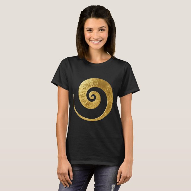 Golden Swirl Design T-Shirt (Front Full)