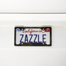 Golden Swirl License Plate Frame – Elegant Style