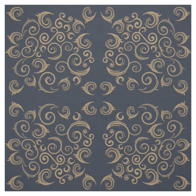 Golden Swirls Fabric (Swatch)