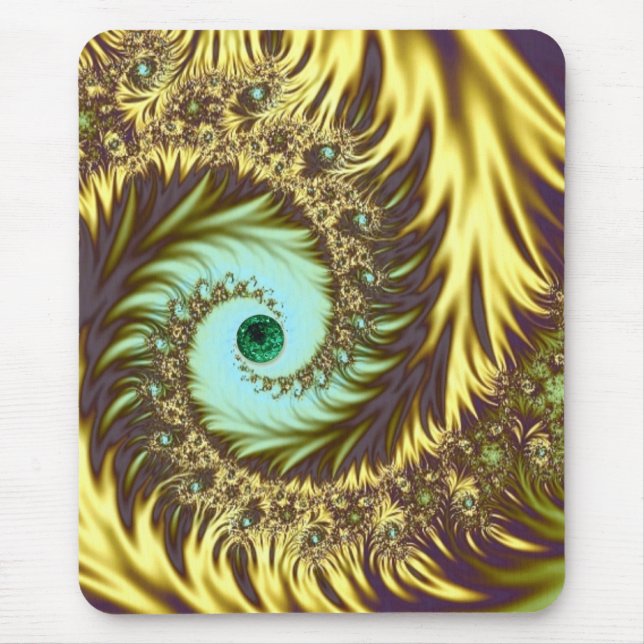 Golden Swirls Mousepad (Front)