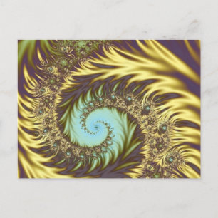 Golden Swirls Postcard