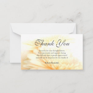 Golden Sympathy Funeral Floral & Photo Thank You Card