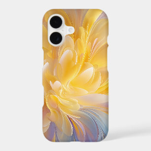 Golden Symphony of Blooming Abstract Petals