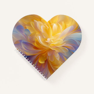 Golden Symphony of Blooming Abstract Petals Notebook