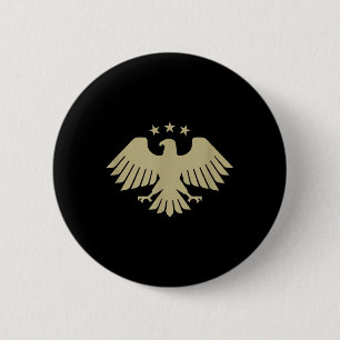 Golden Syrian Eagle – National Emblem  6 Cm Round Badge