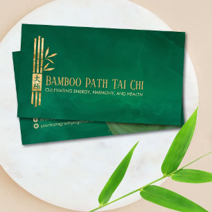 Golden Tai Chi and Qigong - Bamboo Business Card