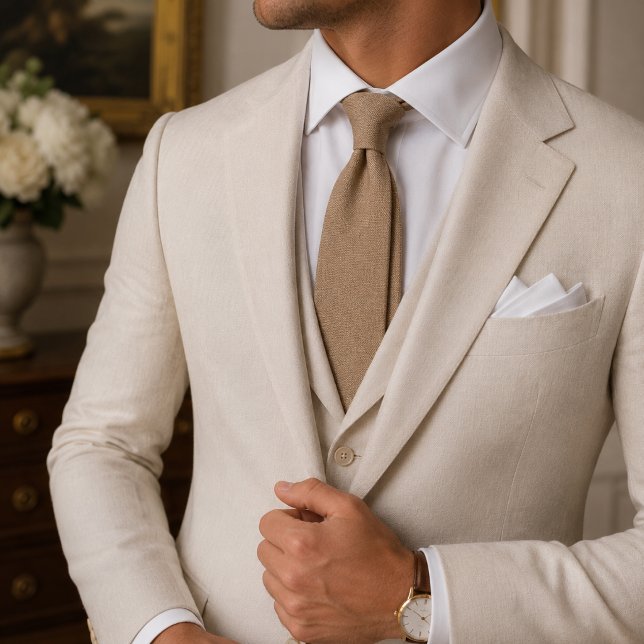 Golden Tan Flame Stitch Weave Tie (Creator Uploaded)