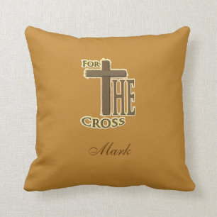 Golden / Tan Rejoice Throw Pillow