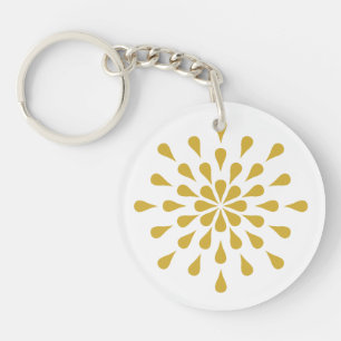 Golden teardrops key ring