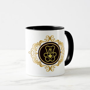 Golden Teddy Bear Doctor Personalise Name Mug