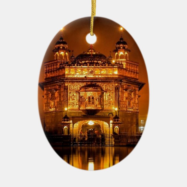 GOLDEN TEMPLE AMRISTAR CERAMIC TREE DECORATION (Front)