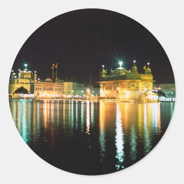 Golden temple Amritsar India Classic Round Sticker (Front)