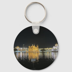golden temple canvas print key ring