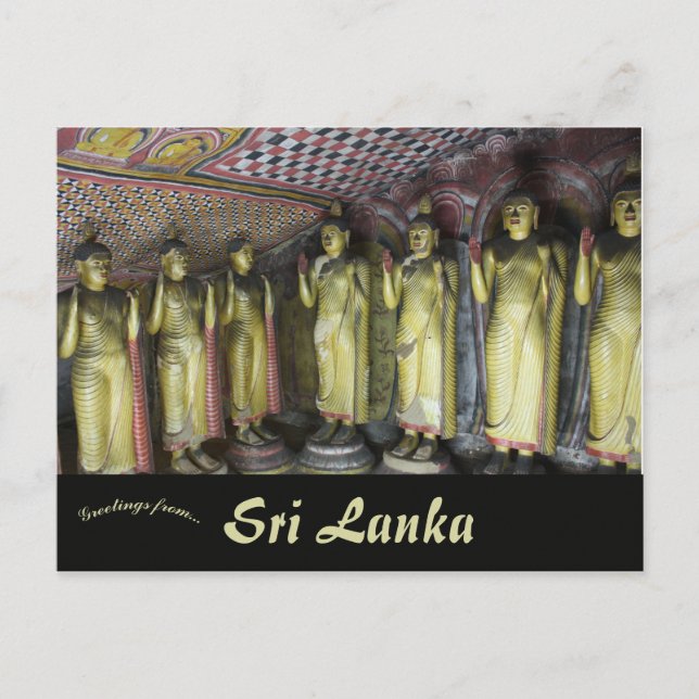 Golden Temple of Dambulla Sri Lanka Postcard (Front)