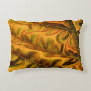 Golden textile decorative cushion