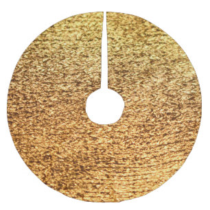 Golden textile: glamourous macro background. brushed polyester tree skirt