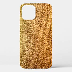Golden textile: glamourous macro background. iPhone 12 case