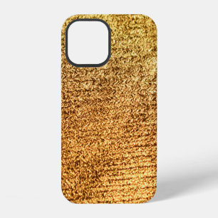 Golden textile: glamourous macro background. iPhone 12 case