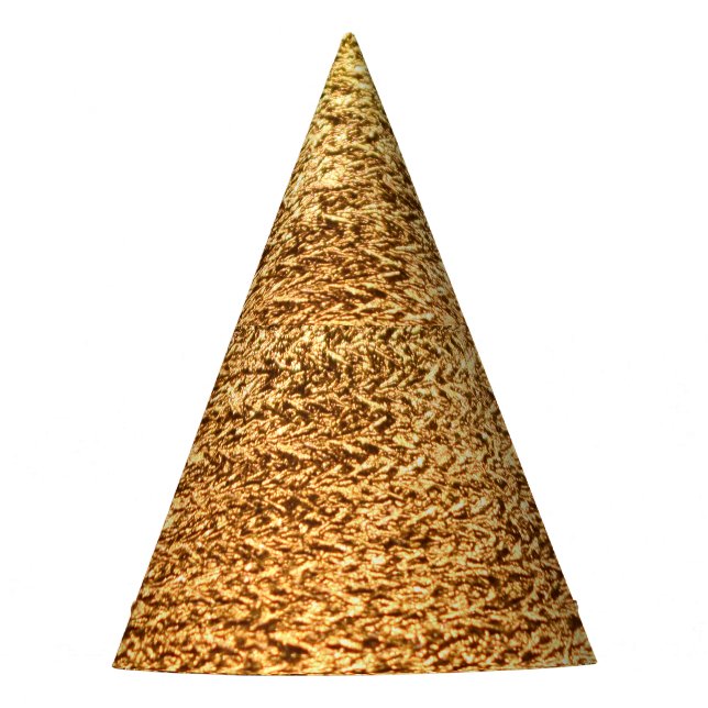 Golden textile: glamourous macro background. party hat (Front)