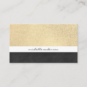 Golden Texture Colour Blocks Business Card