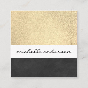 Golden Texture Colour Blocks   Fashion Designer Square Business Card