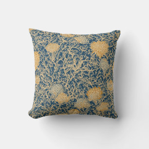 Golden Thistle Tangle - Throw Pillows