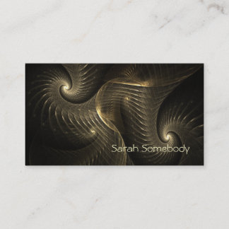 Golden Thread Spiral Fractal Art Business Card
