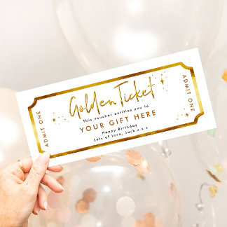 Golden Ticket Birthday Voucher