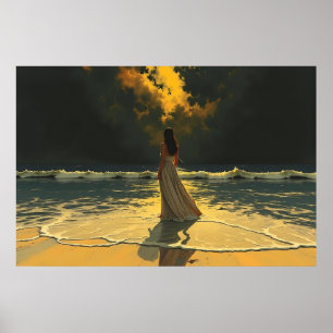 Golden Tide of Solitude   Celestial Tides Poster