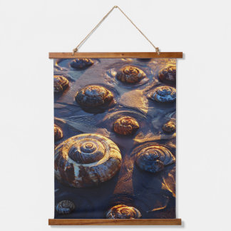 Golden Tide Rock Texture Sunset Art Hanging Tapestry
