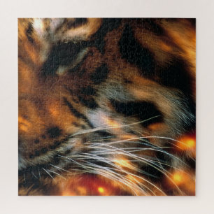 Golden Tiger Eye Close-Up Wildlife Jigsaw Puzzle