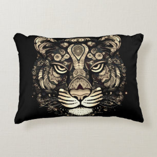 Golden Tiger Head  Decorative Cushion