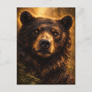 Golden Timber   Bear Wildlife Art   Postcard