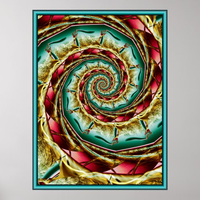 Golden Tinsel Spiral Poster (Front)