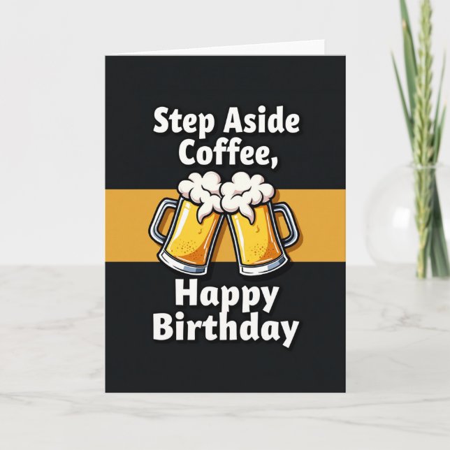 Golden Toast Birthday Card (Front)