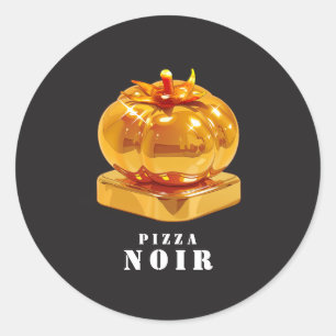 Golden Tomato Pizza Restaurant Chic Modern Shop Classic Round Sticker