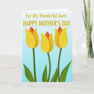 Golden Tone Mothers Day Card