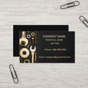 Golden Tools Handyman Business Card