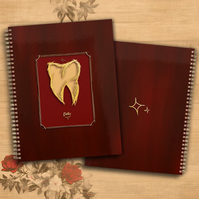 Golden Tooth Dentist Dental Assistant Elegant Gift Planner (Creator Uploaded)