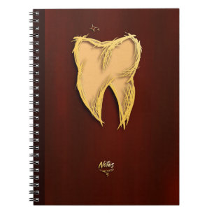 Golden Tooth. Dentist, Dental Assistant Gift Notebook