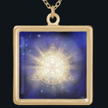 *~* Golden Totem - Sacred Geometry Eye Light Rays Gold Plated Necklace<br><div class="desc">Square Gold Plate lovely powerful JEWELRY WITH INTENTION (R) - Energetically Enhanced Jewellery. Sacred Geometry Triangle Mandala & 3rd Eye plus beams of light and energy. As a professional distance spiritual energy healer since 2001, I have learned, developed and utilised the power of energy healing intention. All my JEWELRY WITH...</div>