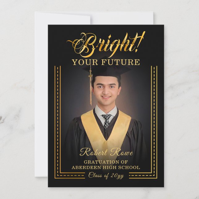Golden touch Brighten your future. Invitation (Front)