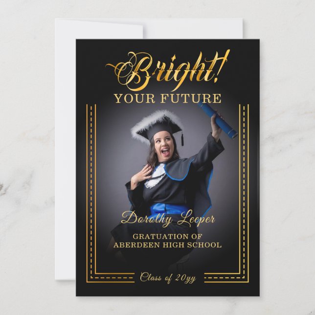 Golden touch Brighten your future. Invitation (Front)