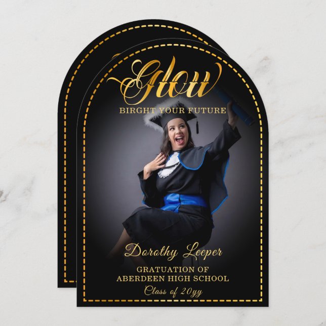 Golden touch Glow your future. Invitation (Front/Back)