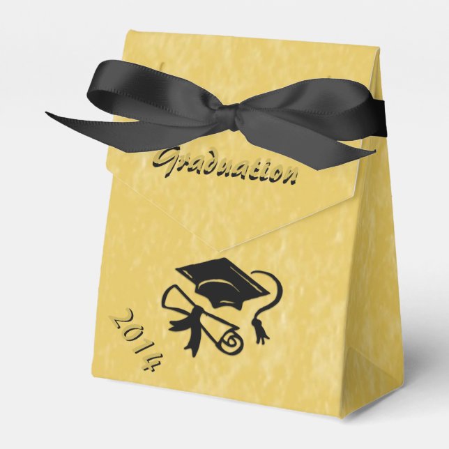 Golden Touch Graduation Personalised Favour Box (Front Side)