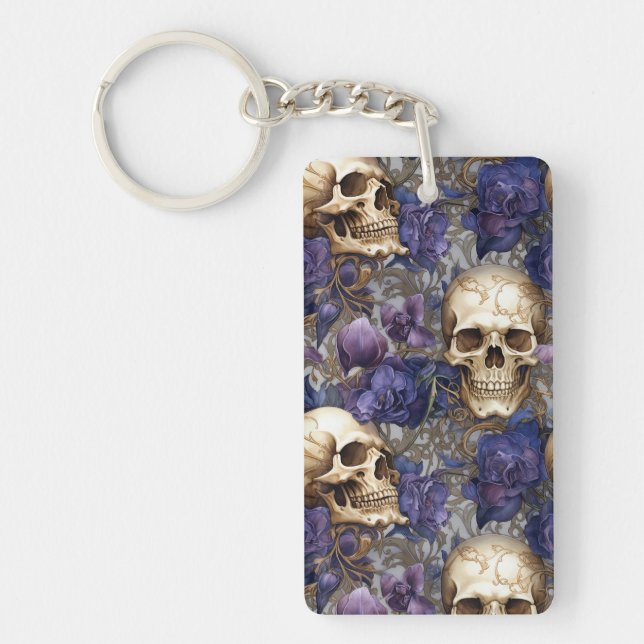 Golden touches skull key ring (Front)