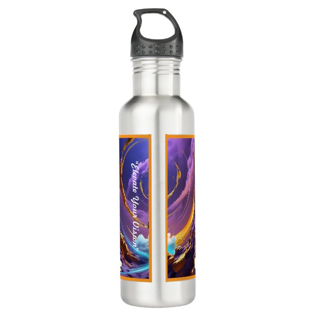 "Golden Trails Blaze" 710 Ml Water Bottle (Back)