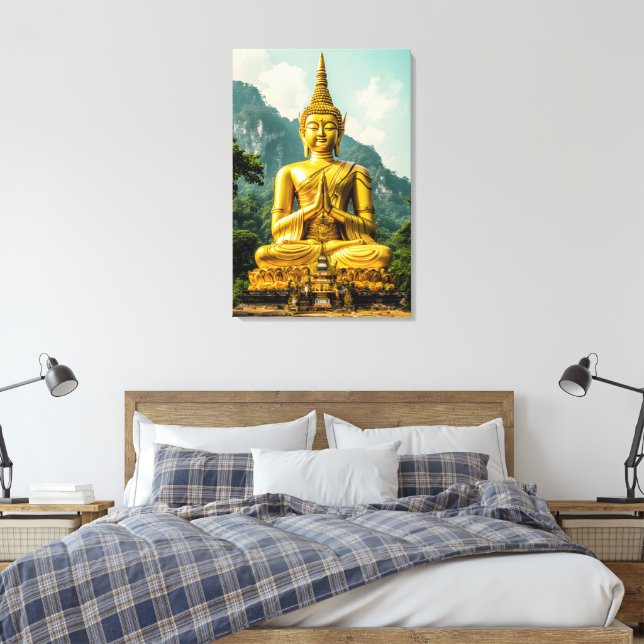 Golden Tranquillity Canvas Print (Insitu(Bedroom))