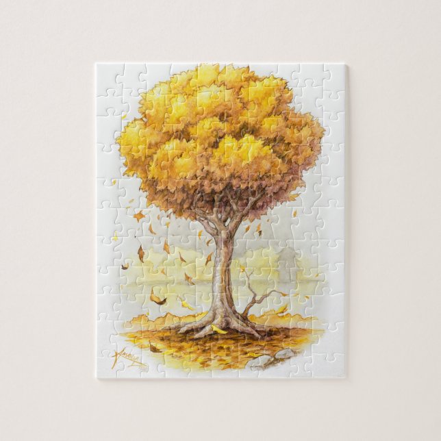 Golden Tranquillity Jigsaw Puzzle (Vertical)